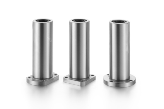 high Precision LMWF6LUU Flange Linear Bearing GCR15 / PA66 Material