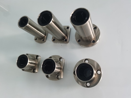 OEM SUS Steel Ball GCR15 Round Flange Bushing For Linear Motion